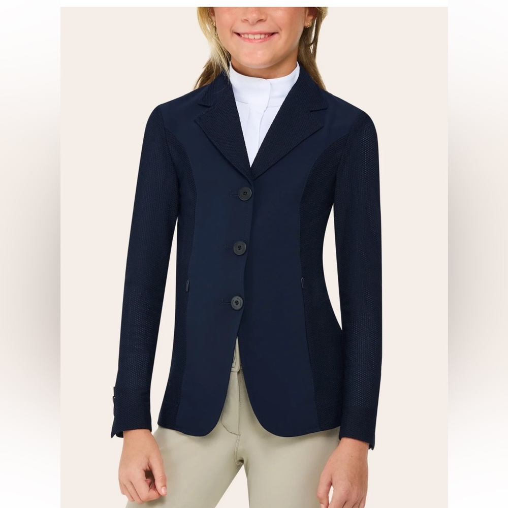 RJ Classics Harmony Jr Mesh Show Coat Navy 16 SHORT
